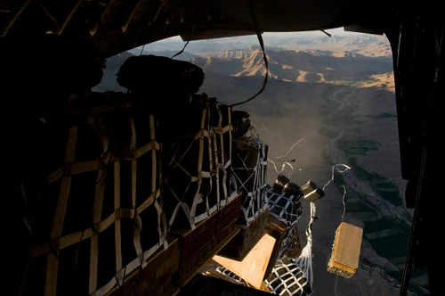 Pallets are released from a C-17 Globemaster III over Afghanistan Poster Print by Stocktrek Images - Item # VARPSTSTK105947M