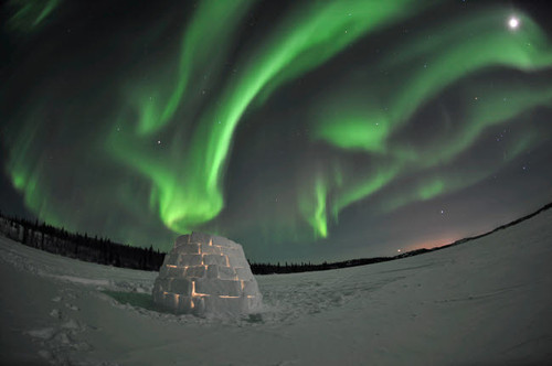Aurora borealis over an igloo on Walsh Lake, Canada Poster Print by Jiri Hermann/Stocktrek Images - Item # VARPSTJHE100053S Aurora borealis over an igloo on Walsh Lake, Canada Poster Print by Jiri Hermann/Stocktrek Images - Item # VARPSTJHE100053S