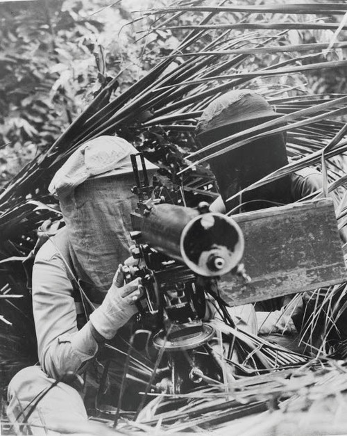 Machine gunners in the Caribbean area wearing head mosquito nets, circa 1942 Poster Print by Stocktrek Images - Item # VARPSTSTK500769A Machine gunners in the Caribbean area wearing head mosquito nets, circa 1942 Poster Print by Stocktrek Images - Item # VARPSTSTK500769A