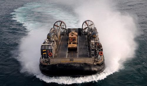 A landing craft air cushion transits the Arabian Gulf Poster Print by Stocktrek Images - Item # VARPSTSTK105857M