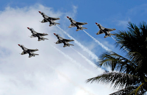 The Air Force Thunderbirds demonstration team Poster Print by Stocktrek Images - Item # VARPSTSTK102589M