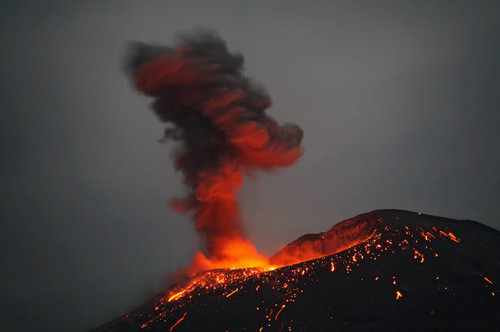 Krakatau eruption, Sunda Strait, Indonesia Poster Print by Martin Rietze/Stocktrek Images - Item # VARPSTMRE100104S