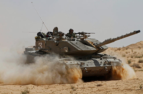 An Israel Defense Force Magach 7 main battle tank in the Negev desert Poster Print by Ofer Zidon/Stocktrek Images - Item # VARPSTZDN100121M