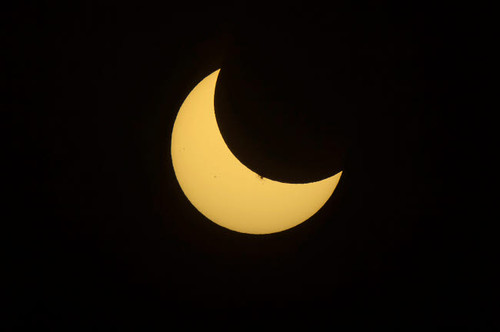 Partial eclipse of the Sun as seen from Jasper, Alberta, Canada Poster Print by Alan Dyer/Stocktrek Images - Item # VARPSTADY200291S