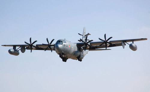 An EC-130J Commando Solo aircraft prepares to land Poster Print by Stocktrek Images - Item # VARPSTSTK104210M