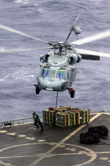 A MH-60S Seahawk departs the flight deck of USS Kitty Hawk Poster Print by Stocktrek Images - Item # VARPSTSTK101496M