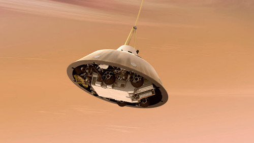 Artist's concept of NASA's Curiosity rover tucked inside the spacecraft's backshell Poster Print by Stocktrek Images - Item # VARPSTSTK203962S