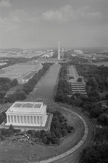 Aerial view of civil rights marchers, from the Lincoln Memorial to the Washington Monument, 1963 Poster Print by Stocktrek Images - Item # VARPSTSTK501191A