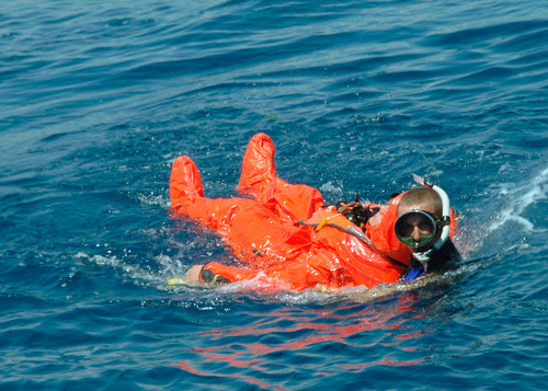 A Sailor rescued by a diver Poster Print by Stocktrek Images - Item # VARPSTSTK102408M