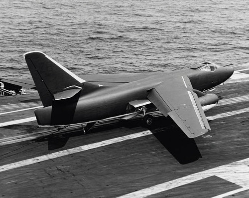 An A-3B Skywarrior landing aboard USS Kitty Hawk, 1966 Poster Print by Stocktrek Images - Item # VARPSTSTK500659A
