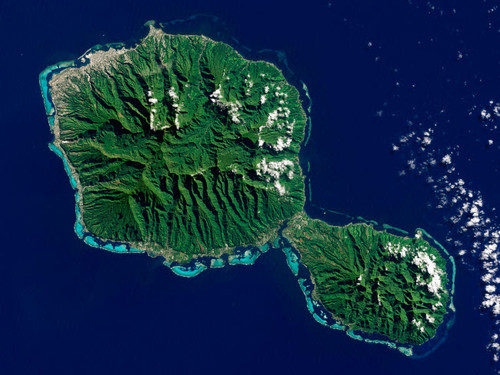 Satellite view of Tahiti Poster Print by Stocktrek Images - Item # VARPSTSTK204002S