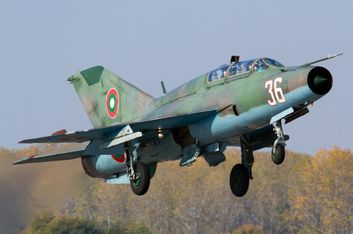 A Bulgarian Air Force MiG-21UM jet fighter taking off Poster Print by Anton Balakchiev/Stocktrek Images - Item # VARPSTABA100079M