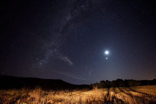 The Milky Way, the Moon, Venus and Spica after twilight in Azul, Argentina Poster Print by Luis Argerich/Stocktrek Images - Item # VARPSTARG100021S