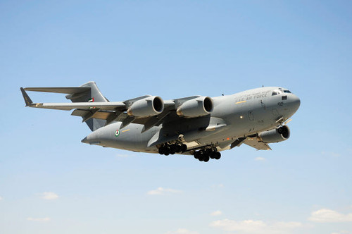 A United Arab Emirates Air Force C-17A Globemaster III prepares for landing Poster Print by Daniele Faccioli/Stocktrek Images - Item # VARPSTDFC100132M