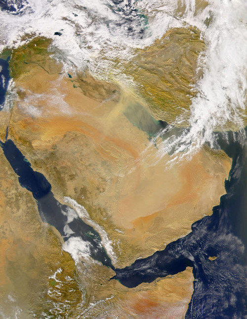 Dust and Smoke over Iraq and the Middle East Poster Print by Stocktrek Images - Item # VARPSTSTK203507S