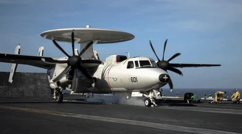 An E-2C Hawkeye prepares to launch from the flight deck of USS Nimitz Poster Print by Stocktrek Images - Item # VARPSTSTK108125M