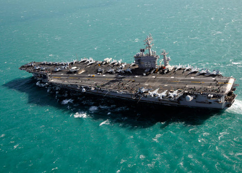 Aircraft carrier USS Dwight D Eisenhower sails through the Meditteranean Sea Poster Print by Stocktrek Images - Item # VARPSTSTK103417M Aircraft carrier USS Dwight D Eisenhower sails through the Meditteranean Sea Poster Print by Stocktrek Images - Item # VARPSTSTK103417M