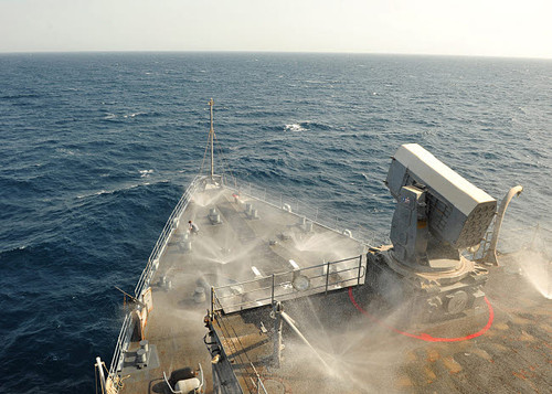 The countermeasure wash down sprinkler system aboard USS Gunston Hall Poster Print by Stocktrek Images - Item # VARPSTSTK106440M The countermeasure wash down sprinkler system aboard USS Gunston Hall Poster Print by Stocktrek Images - Item # VARPSTSTK106440M