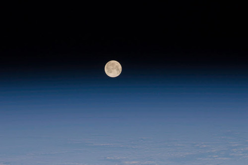 The moon and Earth's atmosphere Poster Print by Stocktrek Images - Item # VARPSTSTK204020S