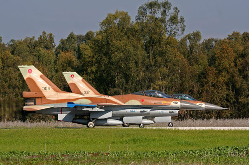 A pair of F-16C Barak of the Israeli Air Force on the runway Poster Print by Ofer Zidon/Stocktrek Images - Item # VARPSTZDN100194M A pair of F-16C Barak of the Israeli Air Force on the runway Poster Print by Ofer Zidon/Stocktrek Images - Item # VARPSTZDN100194M