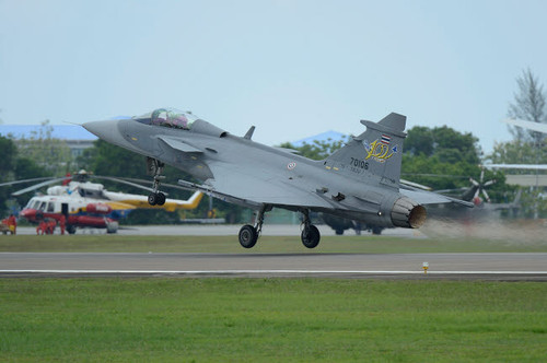 A Saab JAS 39 Gripen C of the Royal Thai Air Force taking off Poster Print by Remo Guidi/Stocktrek Images - Item # VARPSTRGU100034M