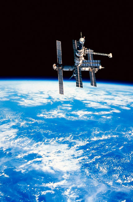 Space Station Mir over the Pacific Poster Print by Stocktrek Images - Item # VARPSTSTK200206S