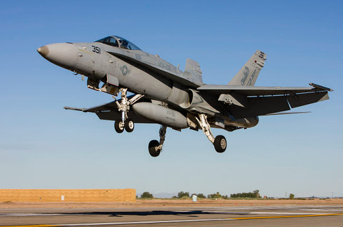 A US Navy F/A-18C Hornet prepares for landing Poster Print by Rob Edgcumbe/Stocktrek Images - Item # VARPSTRDG100103M