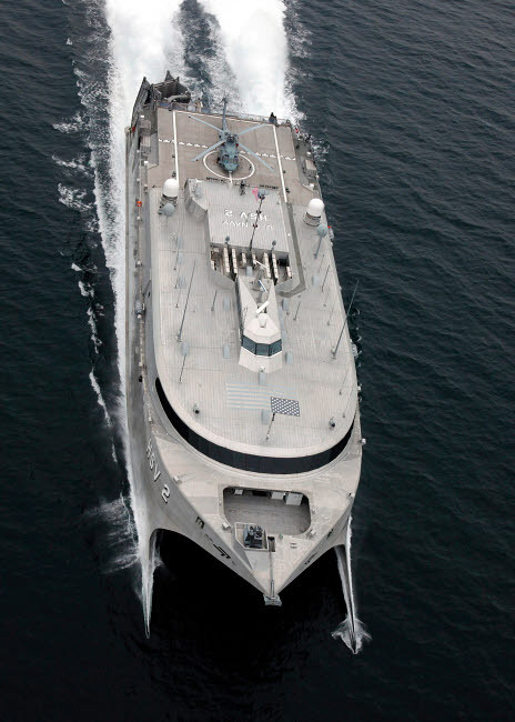 A high oblique bow view of the US Navy contracted High Speed Vessel Two SWIFT Poster Print by Stocktrek Images - Item # VARPSTSTK100030M