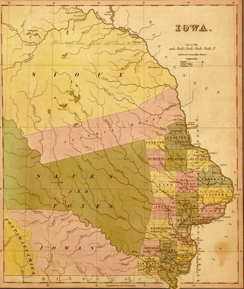 Iowa - 1844 Poster Print