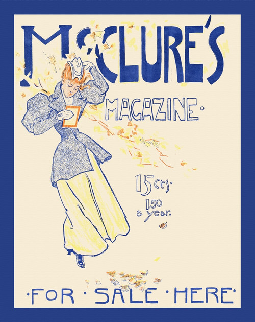 A woman stands reading a magazine. Poster Print - Item # VARBLL0587416068