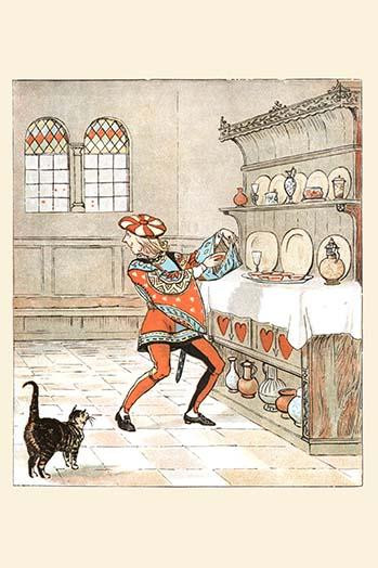 The Knave of Hearts he stole the tarts from the cupboard Poster Print by Randolph  Caldecott - Item # VARBLL0587317019