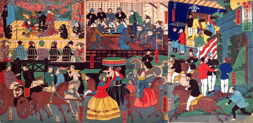Namban Amusements in Yokohama Poster Print by Yoshitora - Item # VARBLL0587652535