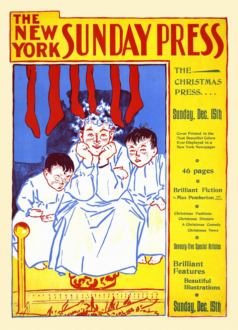 2 boys and a man sit in front of a fire. Poster Print - Item # VARBLL0587416319