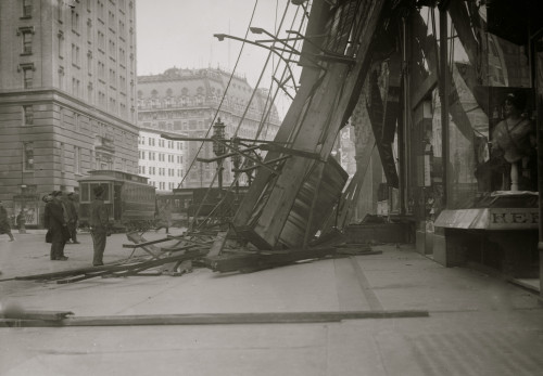 Electrical sign blown into Broadway, N.Y. Poster Print - Item # VARBLL058750134L