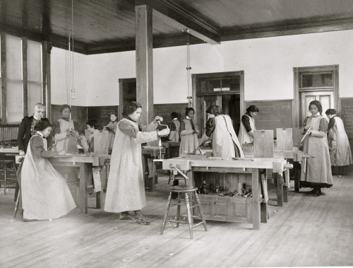 Young African American women training in woodworking at Hampton Institute, Hampton, Virginia Poster Print - Item # VARBLL058763460x