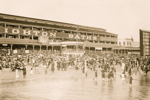 Bathing at Brighton Beach, Brooklyn Poster Print - Item # VARBLL058750093L