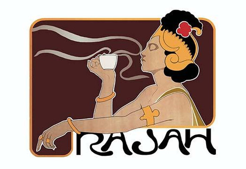 An advertising poster for Rajah coffee done in classic Belgian Art Nouveau style.  The colors chosen reflect the tones of coffee itself.  Created by Henri Meunier Poster Print by Henri Meunier - Item # VARBLL0587023252