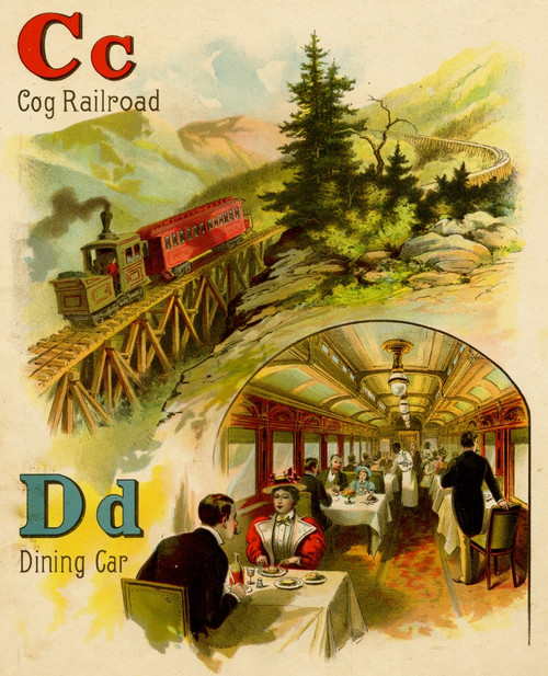 Railroad ABC - C is for Cog Railroad & D for Dining Car Poster Print - Item # VARBLL058759611L