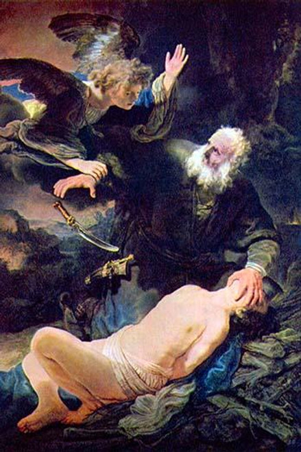 The angel prevents the sacrifice of Isaac Poster Print by Rembrandt  Van Rijn - Item # VARBLL0587264721 The angel prevents the sacrifice of Isaac Poster Print by Rembrandt  Van Rijn - Item # VARBLL0587264721