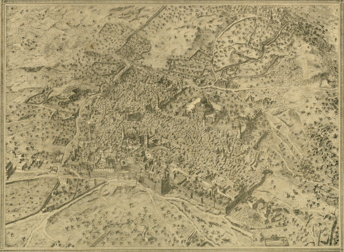 Antique Map of Jerusalem - Black & White Poster Print - Item # VARBLL058759806L