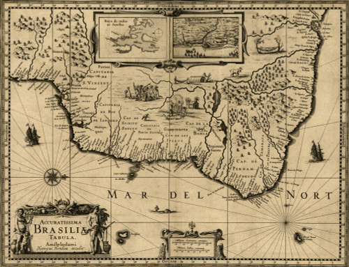 Brazil -1630 Map Poster Print - Item # VARBLL058757934L