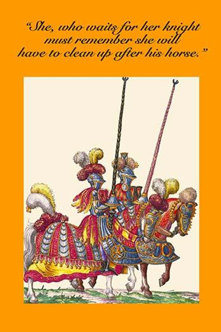 She who waits for her Knight must clean up after his horse Poster Print by Hugh  Clark - Item # VARBLL058731270x