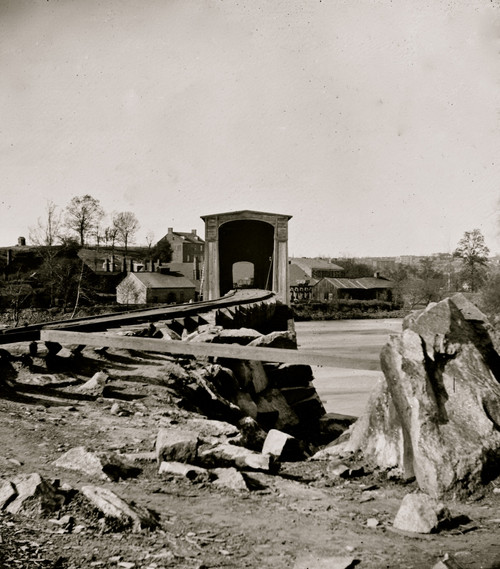 Richmond, Va. The Belle Isle railroad bridge from the south bank Poster Print - Item # VARBLL058753476L