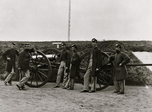 District of Columbia. Sergeants of 3d Massachusetts Heavy Artillery, with gun and caisson at Fort Totten Poster Print - Item # VARBLL058752217L District of Columbia. Sergeants of 3d Massachusetts Heavy Artillery, with gun and caisson at Fort Totten Poster Print - Item # VARBLL058752217L
