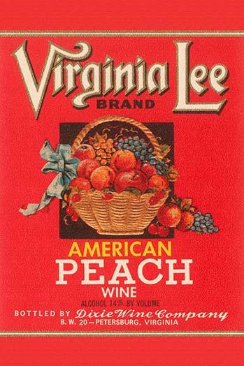 Original wine label for a peach wine made in Petersburg, Virginia Poster Print by unknown - Item # VARBLL0587333650