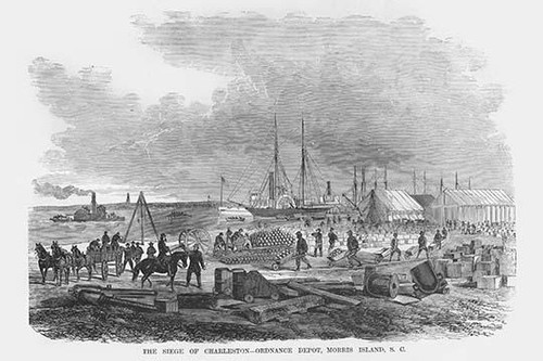 Siege of Charleston, Engineering Depot on Morris Island Poster Print by Frank  Leslie - Item # VARBLL0587330368