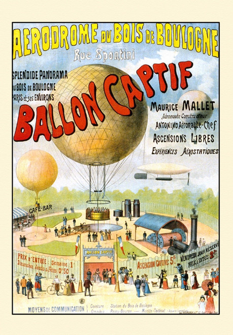 Tethered Balloons at the Bois de Boulogne Poster Print - Item # VARBLL0587395869