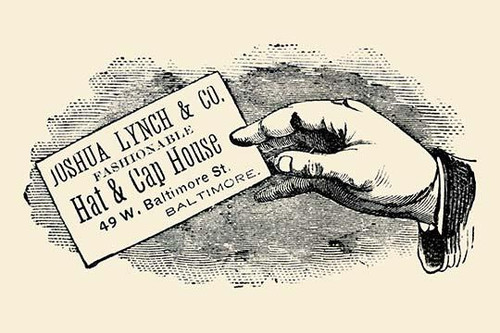 Joshua Lynch & Co fashionable hat and cap house, late 1800's advertisement for the shop in Baltimore Maryland. Poster Print by Unknown - Item # VARBLL0587226781