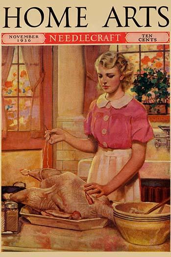 Young Mother Sews up a Turkey Poster Print by Home Arts - Item # VARBLL0587247495