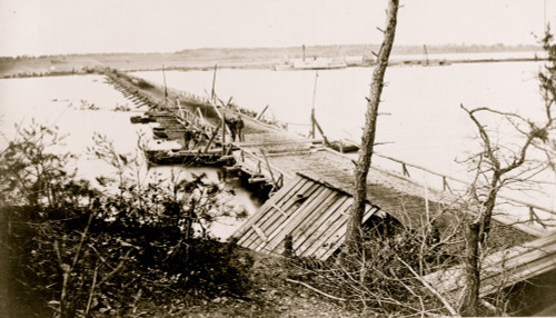 Military bridge across James River at Varina Landing Poster Print - Item # VARBLL058753494L